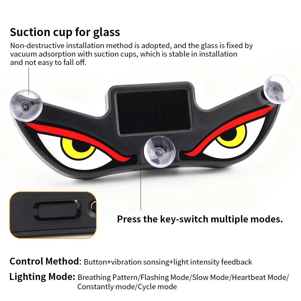 Devil Eye LED Car Light  Solar Powered