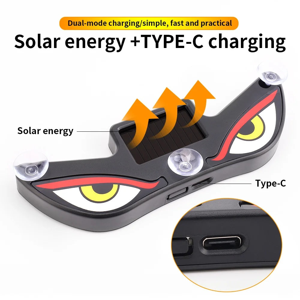 Devil Eye LED Car Light  Solar Powered