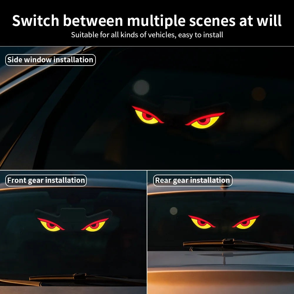 Devil Eye LED Car Light  Solar Powered