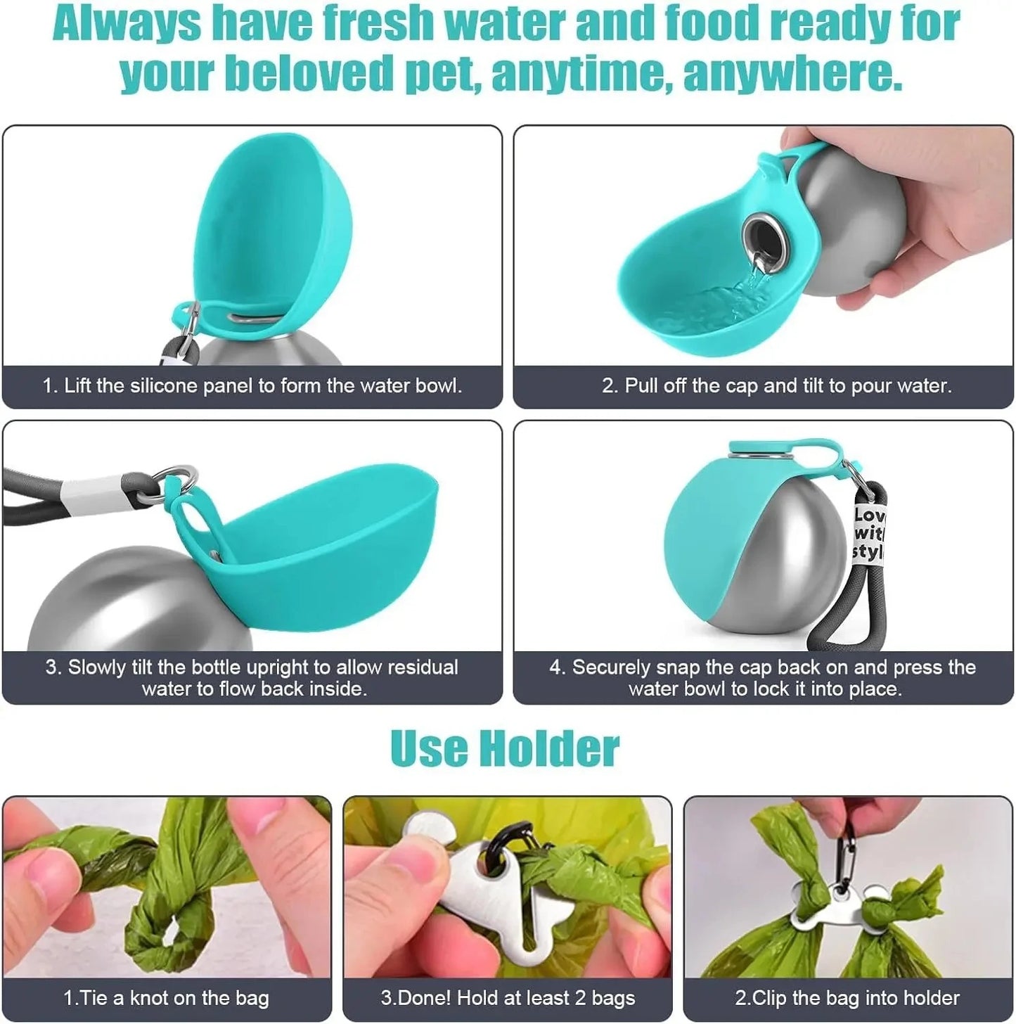 PawFlow™ Premium Portable Dog Water Bottle