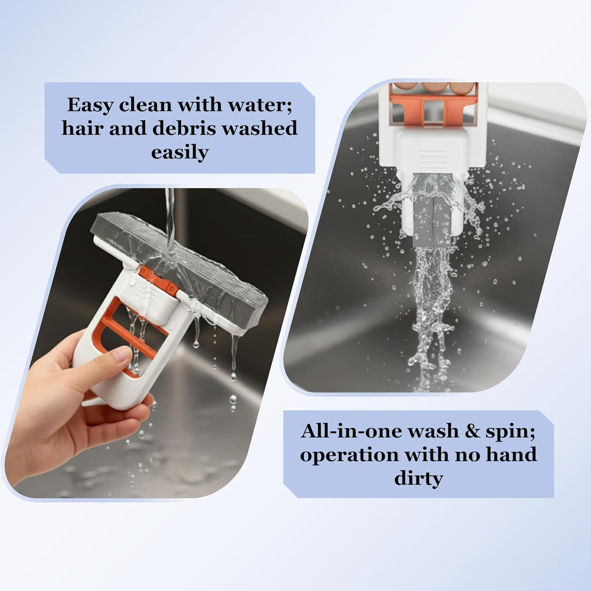 Multi-Purpose Self-Cleaning Floor & Glass Squeegee – Kitchen, Bathroom & Window Cleaning Wiper